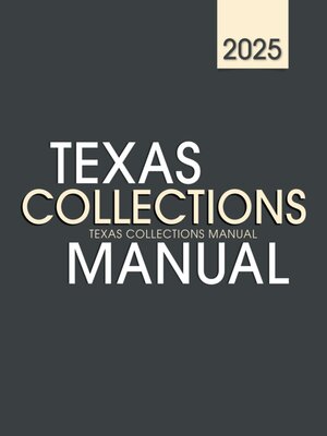 cover image of Texas Collections Manual, 2025